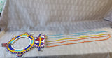 Vintage African Folk Art Maasi Beaded Wedding Necklace