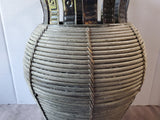 Wooden and Metal Floor Vase