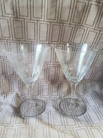 Set of 4 Clear Glass Wine Glasses