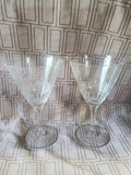 Set of 4 Clear Glass Wine Glasses