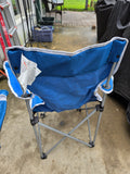 Blue Folding Arm Chair w/Carry Bag (two available, priced separately)