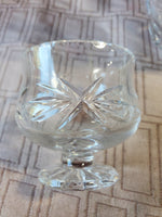 Heavy Clear Glass Creamer and Sugar Set