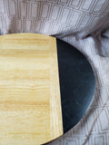 Two Toned Black and Light Wood Cheese Board