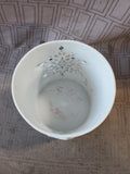 Matte White Cylindrical Snowflake Pillar Candle Holder