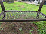 Brown All Weather Wicker Coffee Table w/Smoked Glass Top