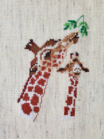 Embroidered Giraffe Panel