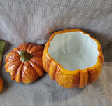 Pier 1 Ceramic Pumpkin Soup Tureen with Ladle