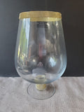 Rhinestone Embellished Clear Glass Goblet Vase