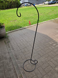 Black Wraught Iron Hanging Planter Stand