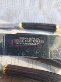 Set of 6 Burns Mfg. Stainless Steel Serated Steak Knives