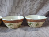Set of 4 Melamine Palm Tree Soup Bowls