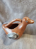 Mexican Folk Art Red Clay Bird Jug
