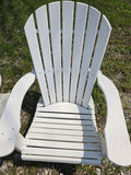 Two Crutchman Poly Adirondack Chairs + One Ottoman