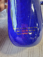 Seagram's VO Imported Canadian Whiskey Cobalt Blue Pitcher