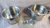 Stainless Steel Stock Pot with Steamer Insert