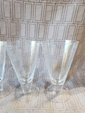 Set of 4 Clear Glass Pilsner Glasses (2 SETS AVAILABLE PRICED INDIVIDUALLY AT $10 EACH)