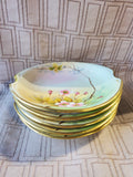 Set of 5 Small Hand Painted Dessert Plates