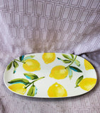 Creative Co-Op Stoneware Lemon Platter