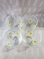Set of 4 Anthropologie Hand Blown Pineapple Lowball Tumblers