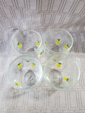Set of 4 Anthropologie Hand Blown Pineapple Lowball Tumblers