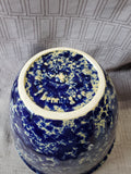 Bennington Pottery Blue Spongeware Mixing Bowl (DDD)