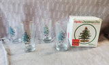 Set of 4 Spode Christmas Tree Highball Glasses (2 SETS AVAILABLE PRICED INDIVIDUALLY AT $10 EACH)