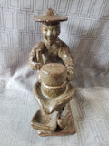 Asian Inspired Ceramic Man Sculpture