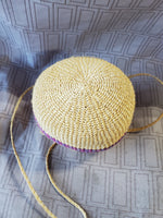 (A) Hand Woven African Folk Art Shopping Basket