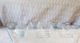 Set of 6 Crisa Clear Glass Square Bowls