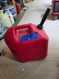 5 Gal Plastic Gas Can (small amount of gas in can)