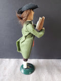 (D) Byers' Choice Carolers Colonial Williamsburg Signed "Man Holding Music Book" Figurine
