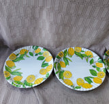 Set of 4 One Hundred 80° Plastic Lemon Salad Plates