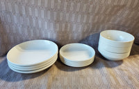 11 Piece World Market White Ceramic Stacking Dish Set
