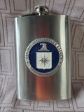 (A) Stainless Steel 8 Oz. "CIA" Flask