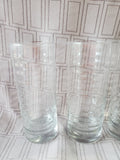 Set of 4 Clear Glass Ripple Glass Tumblers