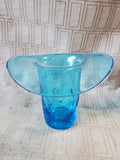 Hand Blown Blue Glass Vase