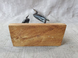 Hand Carved Water Buffalo Horn Heron Figurine (B)