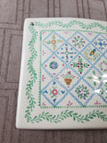 (A) 1993 Hill Design Inc. Ceramic "Bride's Album Quilt" Tile