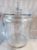 Pair of Clear Glass Kitchen Canisters