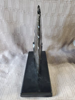 Carved Onyx Obsidian Mayan Statue