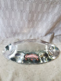 Oblong Silverplate Tray—Monogrammed B