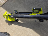 Ryobi 40v  Blower and Leaf Mulcher-Vac w/Three Batteries and a Charger (vac is missing the bag)