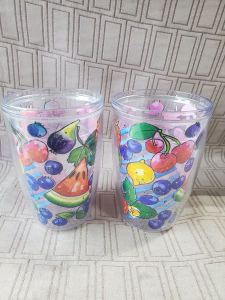 (H) Pair of KH Connoisserve Double Wall Tumblers NO LIDS