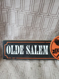Wooden "Olde Salem Broom Co." Sign