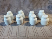 Set of 4 Mini Porcelain Salt and Pepper Shakers