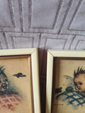 Pair of Original Hummel "Baby and Bee" Miniature Prints (A)
