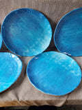 Set of 5 222 Fifth Blue Melamine Dinner Plates