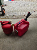 Two Plastic Gas Cans (2-Gal and 1.25 Gal)