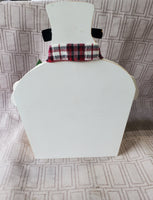 Vintage Wooden Snowman Mail Holder