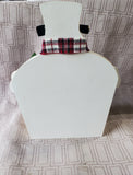 Vintage Wooden Snowman Mail Holder